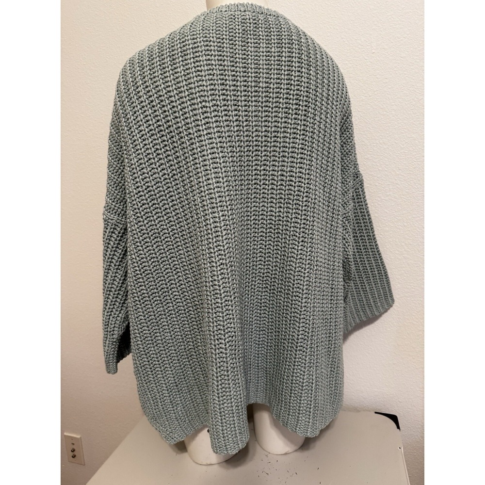 Eileen Fisher Green Chunky Knit Organic Dolman Oversized  Sweater Size 2X - Picture 6 of 9